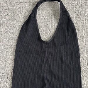 Urban Outfitters Black Ribbed Halter Top